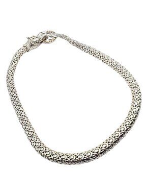 John Hardy JH Silver 18k Yellow Gold Naga Dragon Dots Necklace